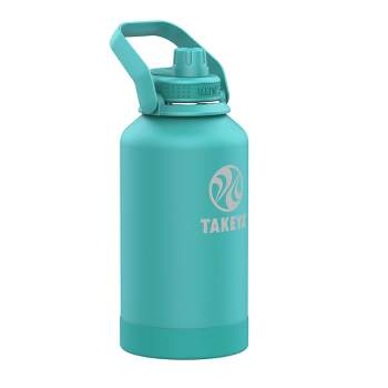 Takeya 64oz Actives Insulated Stainless Steel Water Bottle with Sport Spout Lid and Extra Large Carry Handle