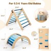 GOTGELIF 3-in-1 Montessori Climber Set with Mat & Decorative Cloth - Toddler Wooden Play Arch with Slide & Climbing Ramp - 3 of 4