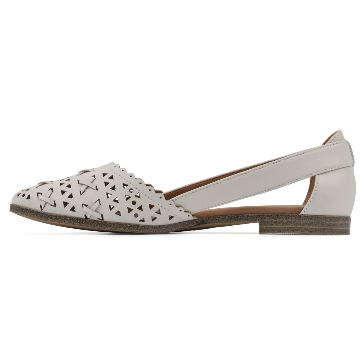 Обувь White Mountain Women's Nobler Pointed-toe Flat, Eggshell Smooth, 9 — фото 4