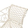 vidaXL Patio Chaise Lounge 50.4" Metal Antique White - 4 of 4