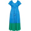 Women's Plus Size Colour Pop Dress - ocean | CITY CHIC - 3 of 4