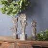 White Washed Potted Floral Sculpture (Set of 3) - 2 of 2