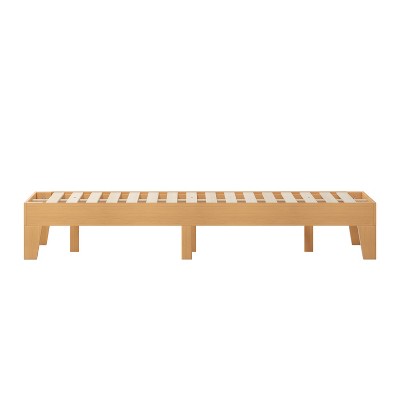 Evelyn Natural Pine Full Platform Bed with Slats