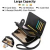 BEAFUP Small Wallet for Women,RFID Blocking PU Leather Wristlet Purse Large Capacity Bifold Wallet with ID Window for Travel,Shopping - 3 of 4