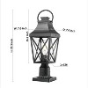 YUHAO Gardens, Yards or Entrances Anti-Rust Waterproof Outdoor Post Light Modern Black(1 PACK) - 3 of 4