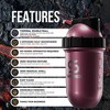 SHAKESPHERE Tumbler STEEL: Protein Shaker Bottle Keeps Hot Drinks HOT & Cold Drinks COLD, 24 oz. No Blending Ball or Whisk Needed - Rose Gold Black - 4 of 4