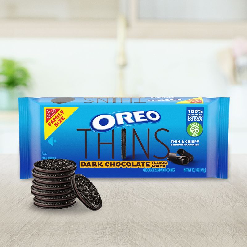 OREO Thins Dark Chocolate Cookies - 13.1oz, 5 of 17