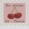 Rerun Island Women's Les Cerises France Short Sleeve Graphic Cotton Cropped Loose T-shirt - Bright White 2X - 2 of 4