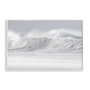 Stupell Industries Cresting Beach Wave Black Framed Giclee Art - 1 of 4