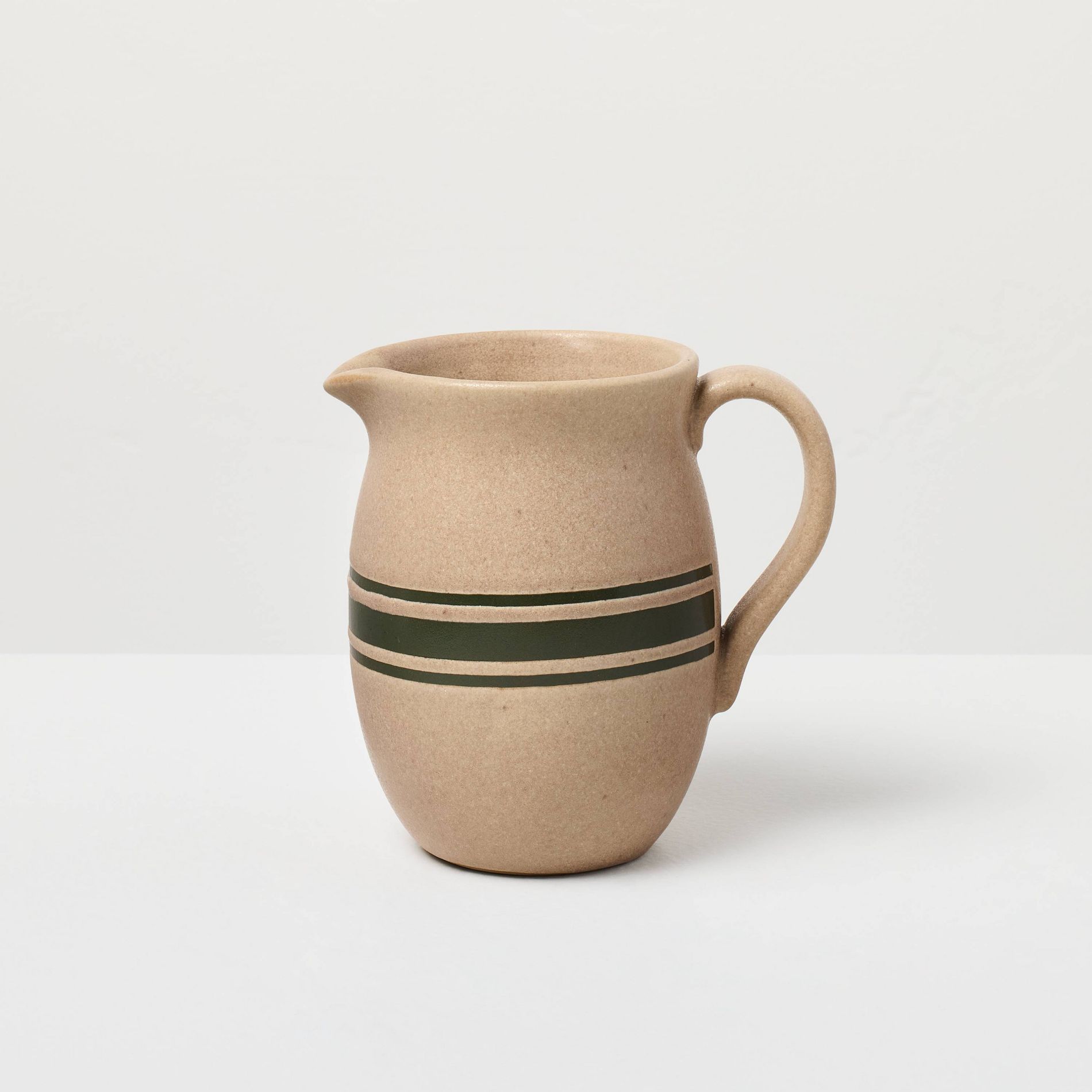 10 fl oz Mini Stoneware Syrup Pitcher Green - Hearth & Hand™ with Magnolia