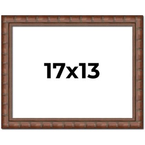 PosterPalooza | 17x13 Modern Bamboo Picture Frame, UV Acrylic, 5 Finishes - 1 of 4