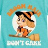 Girls' - Paw Patrol - Halloween Skye Broom Hair Don't Care Fitted Short Sleeve Graphic T-Shirt - 2 of 4