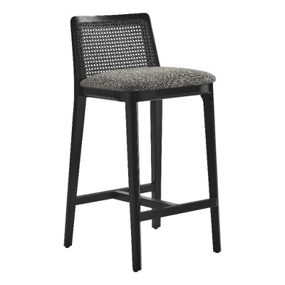 Modway Monarch Wood and Rattan Counter Stool  - DURABLE WOOD CONSTRUCTION - Featuring a sturdy beech wood frame and a rattan backrest with in