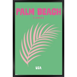 Trends International Reinders: Destinations - Destination Palm Beach Framed Wall Poster Prints - 1 of 4