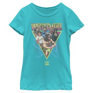 Girls WWE Retro Wrestlers Triangle T Shirt - 1 of 4