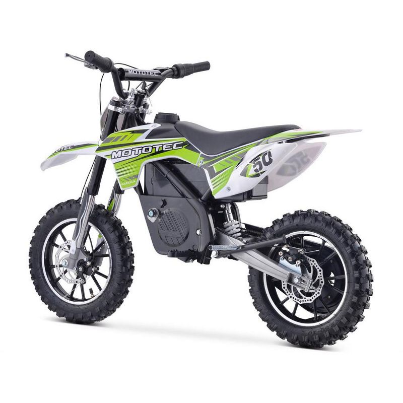 MotoTec 24v 500w Gazella Electric Dirt Bike Green, 4 of 5