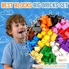 Strictly Briks Big Blocks Set, Large Building Blocks for Ages 3+, Compatible with All Major Brands, Rainbow Colors, 204 Pieces - 2 of 4