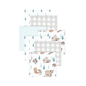 Little Treasure Hudson Baby Cotton Poly Flannel Receiving Blankets 7Pk Multipack - 1 of 2