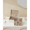 2-Tier Jewelry Organizer Box with Removable Tray & Floating Design - Compact 8.1x9.4x4.3 Inch Gift for Women - 2 of 4