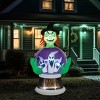 Syemin Decorative Holiday Scene Props 5.9ft Witch Crystal Ball Inflatable Halloween Decoration Halloween Outdoor Decoration, Green, 39.4"*35.4"*72" - 2 of 4