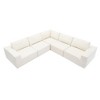 NicBex Couches for Living Room 116" L Shape Sectional Sofa Couch Corduroy Free Combination Upholstered 6-seater Sleeper Couch Set - 4 of 4