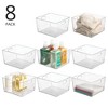 mDesign Large Plastic Household Storage Organizer Bin - Handles, 8 Pack, Clear, USA Made - 2 of 4