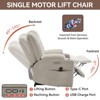 Power Lift Recliner Chair, Heavy Duty 155° Reclining Angle Massage Chair With Dual USB Ports And Cup Holders, Single Recliner Chairs For Elderly - 3 of 4