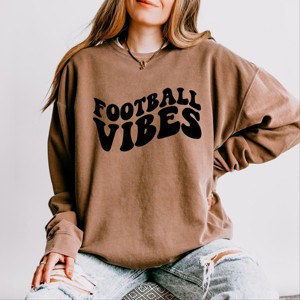 Simply Sage Market Retro Football Vibes Lightweight Garment Dyed Sweatshirt - 1 of 4