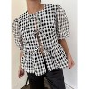 Women's Cara Cotton Poplin Tie Gingham Top - Sofie the Label - 4 of 4