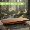 Garnen Kitchen Décor Tray, Acacia Wood Tray for Coffee Table Bathroom Vanity Countertop, Pedestal Stand Wood Riser Tray Farmhouse Soap Holder, Brown - 4 of 4