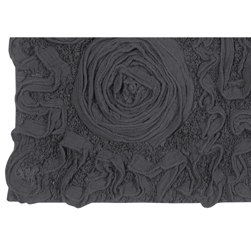 Bell Flower Collection Cotton Floral Pattern Tufted Bath Rug Set Pack of 4 - Home Weavers, 3 of 6