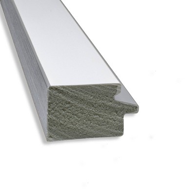 Eva 19" x 23" White and Silver Wood Framed Wall Mirror