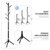 OSTO Multi-Purpose Wooden Freestanding Coat Rack with 6 Hooks and 3 Adjustable Sizes; No Tools Required - image 3 of 4
