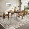 Vintage Distressed Floral Area Rug Non Slip Non Shedding Low Pile Thin Rug Soft Washable Floor Carpet - 2 of 4