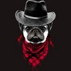 Men's Design By Humans Cowboy Pug By clingcling T-Shirt - 2 of 4