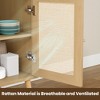 ChicFurnit Utility Storage Cabinets 3 Doors Rattan Storage Cabinet Floor Cabinet Accent Cabinet for Home Living, Beige, 52"*18"*6" - 4 of 4
