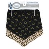 Luvable Friends Dog Reversible Pet Dog and Cat Bandana Bibs 2pk, Leopard Hearts, One Size - 2 of 4