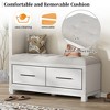 YOOCOZZ  Shoe Bench with Hidden Storage and  Cushion - 3 of 4
