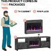 Bestier 70 Inch LED TV Stand for TVs up to 80 inch, Entertainment Centre with Storage Cabinet, Black Marble - 3 of 4