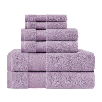 Superior Ultra-Soft Cotton Solid Quick-drying 12 Piece Towel Set - Wisteria