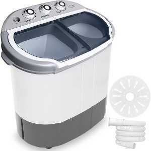 Pure Clean PUCWM23 Portable 2-in-1 Washer & Spin Dryer, Top-Loading, 250W Wash/120W Spin Power, 7.7 lb Capacity – Dark Gray - 1 of 4