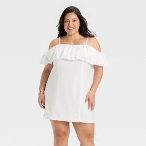 Women's Ruffle Mini A-Line Dress - A New Day™ - 1 of 3