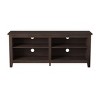 Syemin TV Stands and Consoles 65" Console Media Entertainment Center with Storage Shelves Mid Century Modern TV Console, Brown, 58"*16"*24" - 2 of 4
