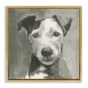 Stupell Industries Muted Dog with Quiet Expression, 18" x 18" - 1 of 4