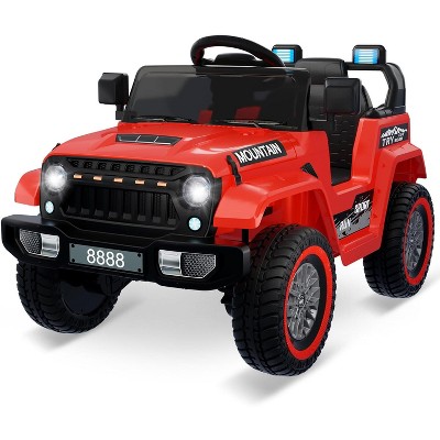 12V Kids Ride-On Truck Car, Battery-Powered Electric Vehicle with Remote Control, 3 Speeds, LED Lights, Music, MP3, USB, Bluetooth, Ages 3-6