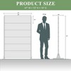 MAYEERTY 72¡Á47 in Metal Outdoor Patio Privacy Screen Freestanding Room Divider Partition for Indoor, White - 3 of 4