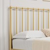 Twin Size Metal Platform Bed Frame with Spindle Headboard, No Box Spring Needed, 12-Inch Underbed Storage, Firm Support, Easy Setup, Gold - 2 of 4