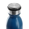 Gibson Home Marina 4 Piece 20 Ounce Double Wall Stainless Steel Thermal Bottle with Acrylic Lid in Matte Blue - 4 of 4