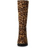 Allegra K Women's Round Toe Zipper Closure Mid-Calf Block Heel Boots - 3 of 4