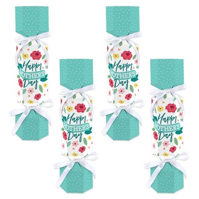 Big Dot of Happiness Colorful Floral Happy Mother's Day - No Snap We Love Mom Party Table Favors - DIY Cracker Boxes - Set of 12